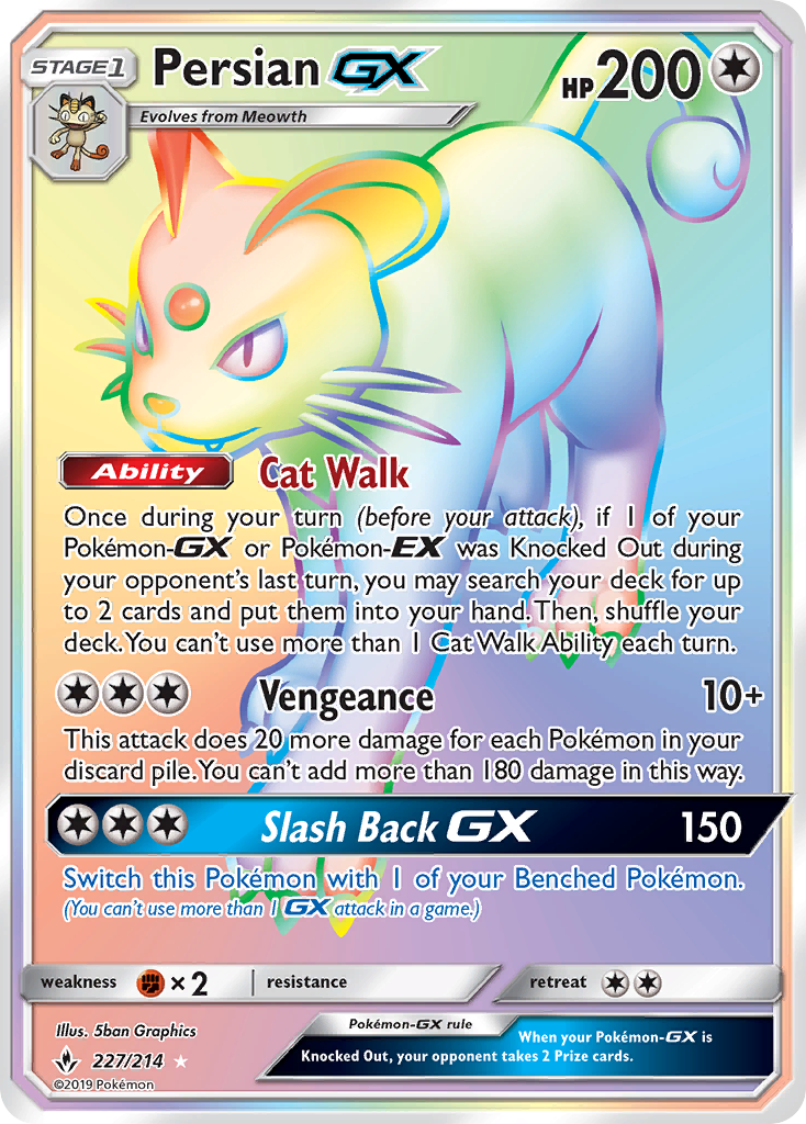 Unbroken Bonds Persian GX #227/214