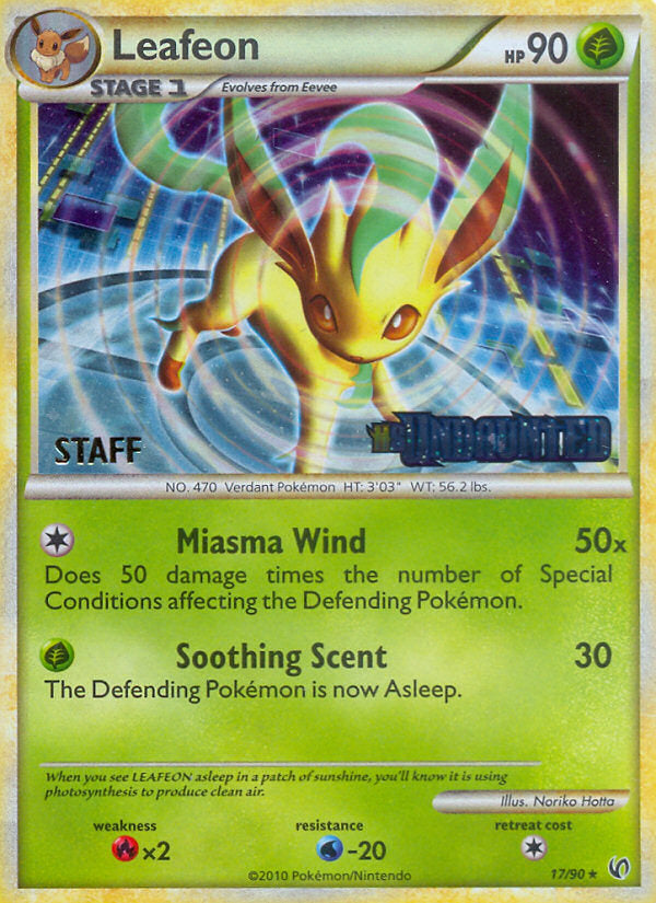 Undaunted Holo Leafeon #17 Staff Promo