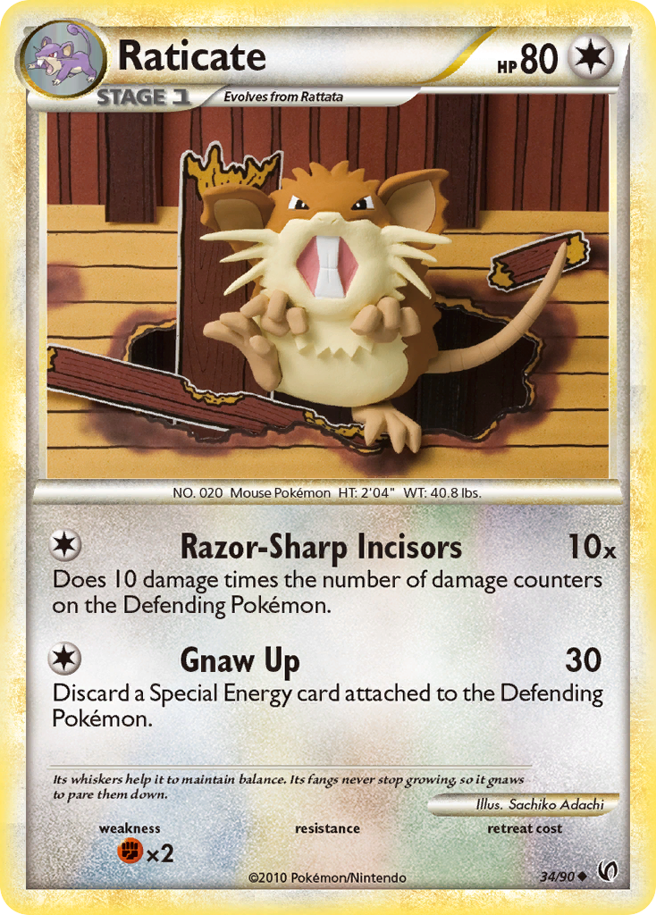 Undaunted Raticate #34/90