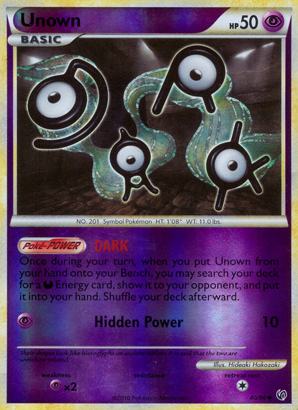 Undaunted Unown #40/90 reverse holo