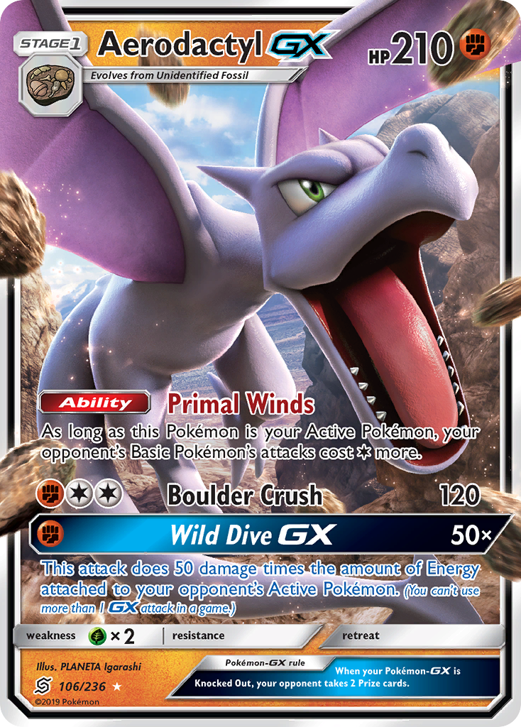 Unified Minds Aerodactyl GX #106/236