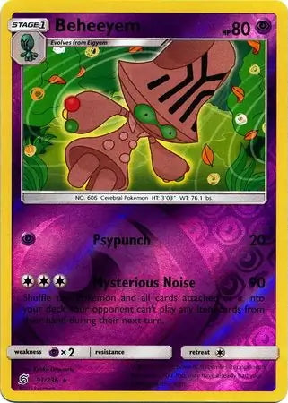 Unified Minds Beheeyem #91/236 reverse holo