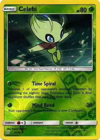 Unified Minds Celebi #4/236 reverse holo