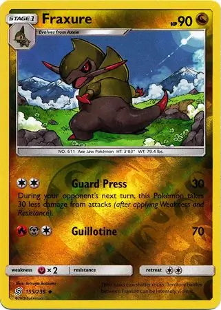 Unified Minds Fraxure #155/236 reverse holo