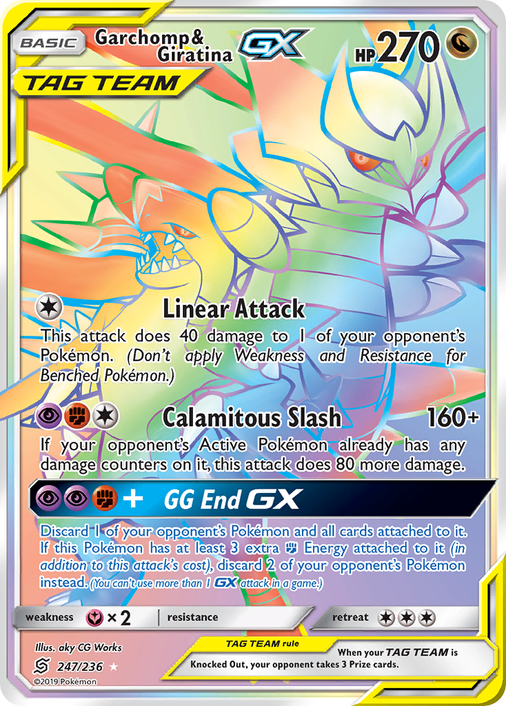 Garchomp & Giratina GX Rainbow Rare