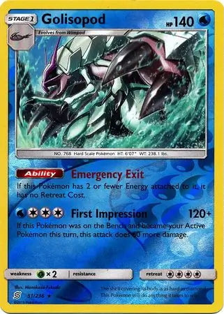 Unified Minds Golisopod #51/236 reverse holo