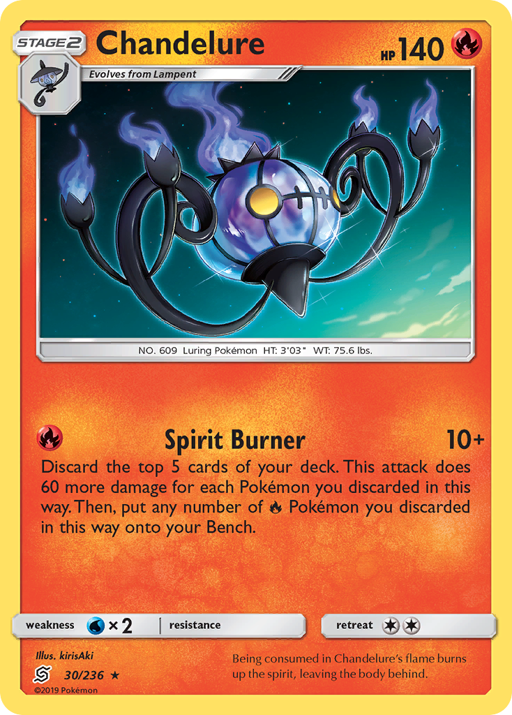 Unified Minds Holo Chandelure #30/236