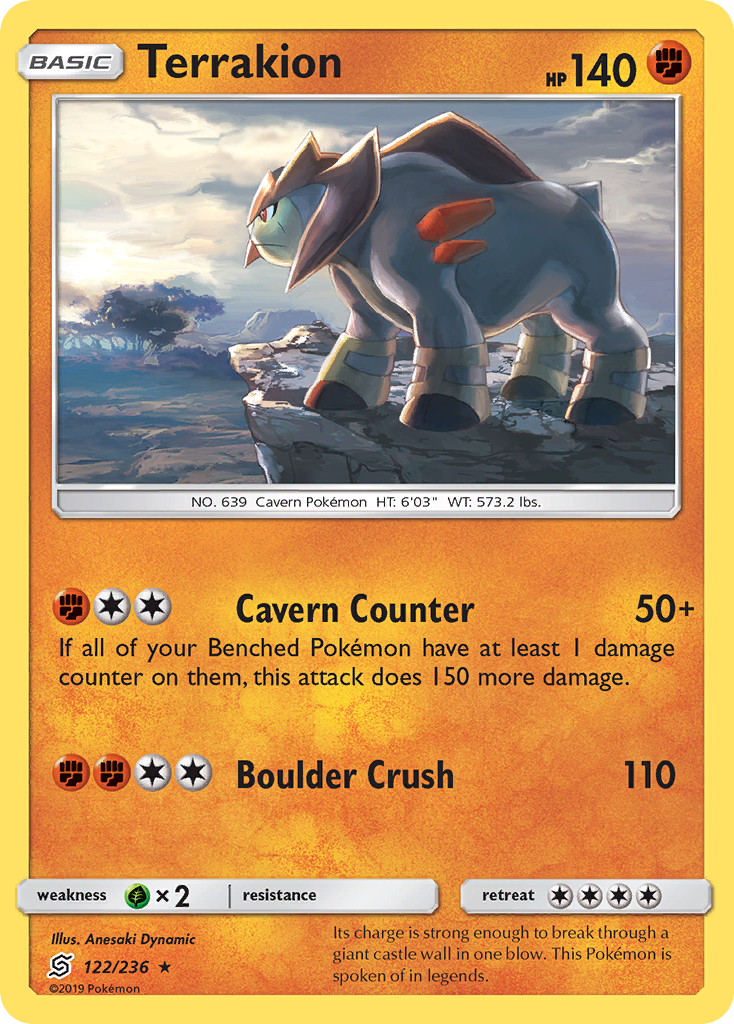 Unified Minds Holo Terrakion #122/236