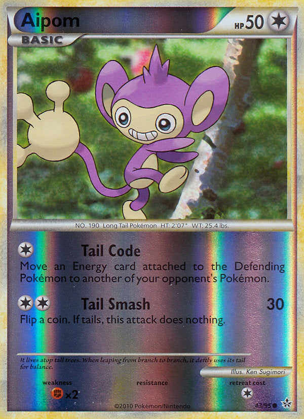Unleashed Aipom #43/95 reverse holo