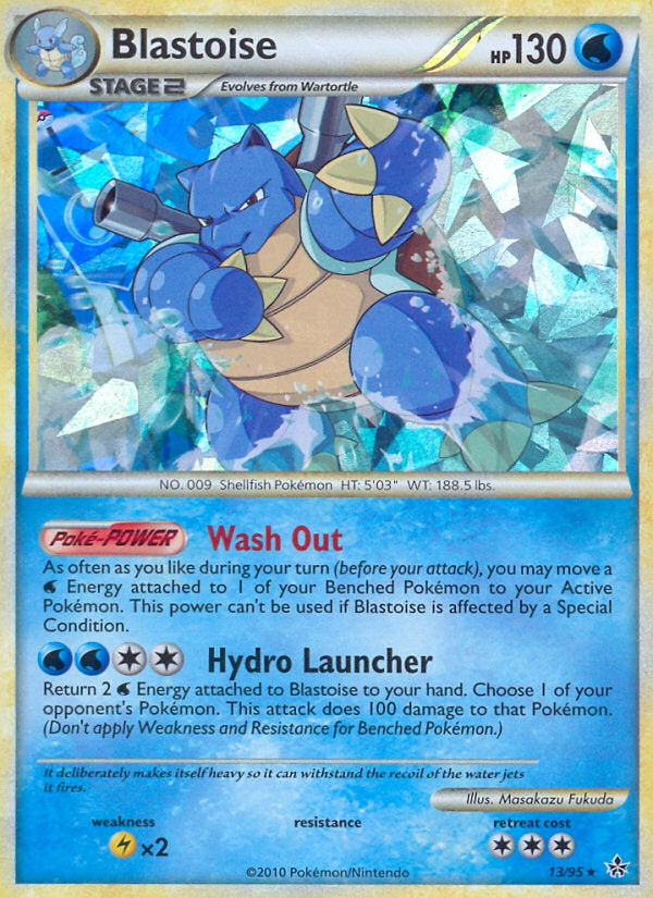 Unleashed Cracked Ice Holo Blastoise #13/95