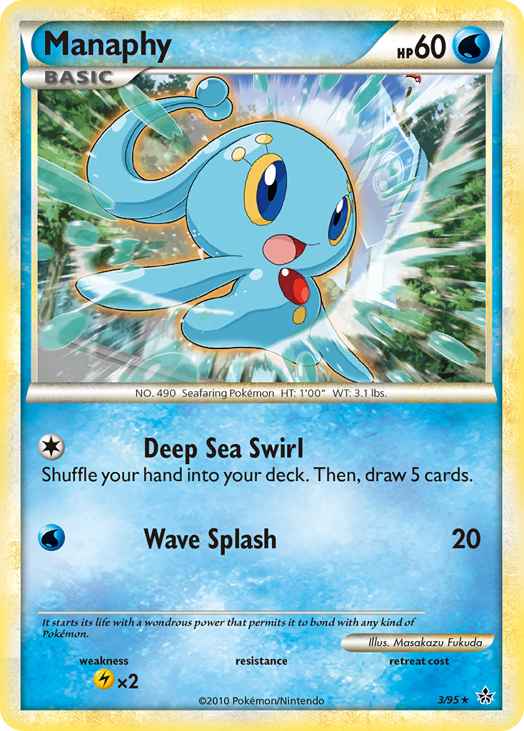 Unleashed Non - Holo Manaphy #3/95