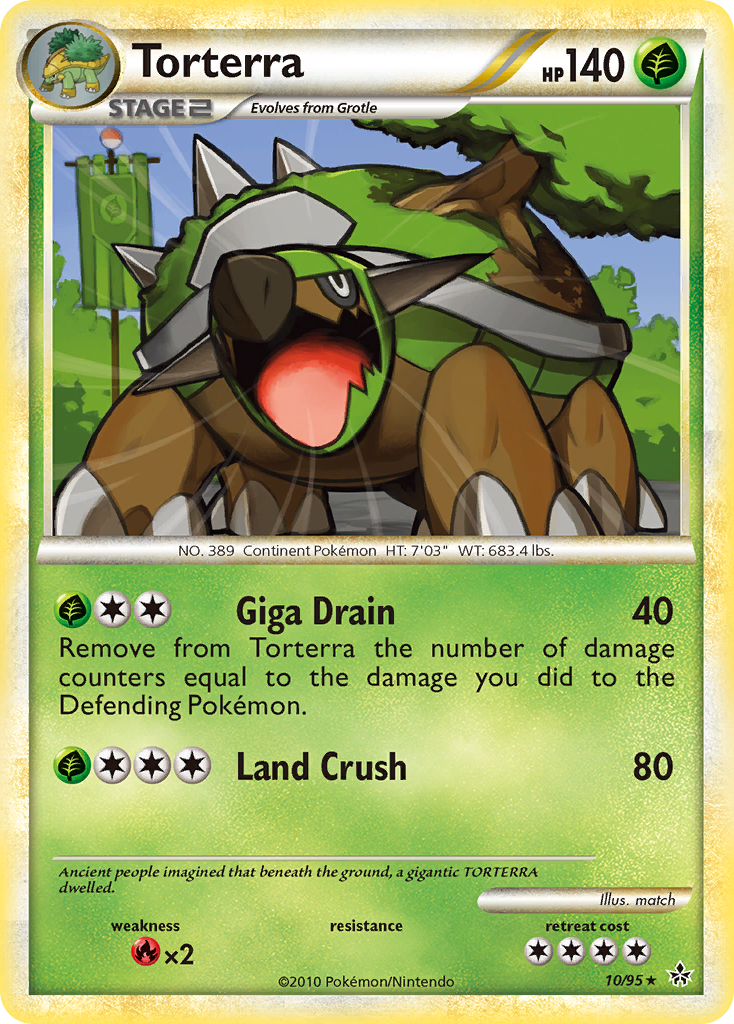 Unleashed Non - Holo Torterra #10/95