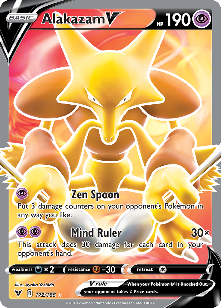 Vivid Voltage Alakazam V #172/185