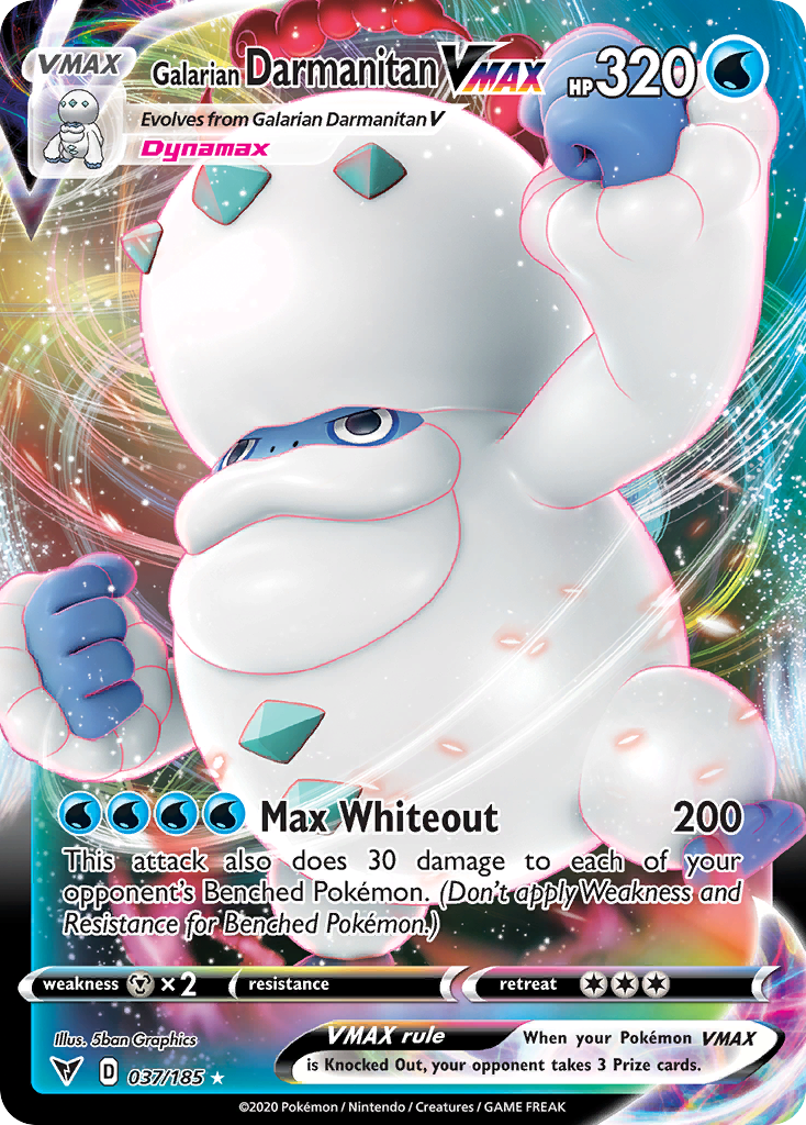 Vivid Voltage Galarian Darmanitan VMAX #37/185