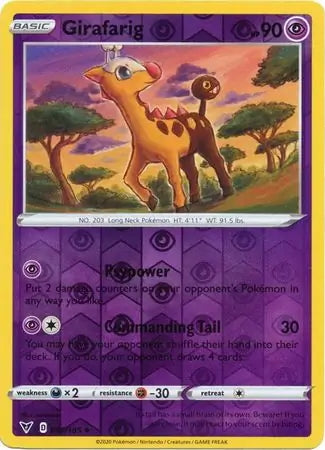 Vivid Voltage Girafarig #65/185 reverse holo