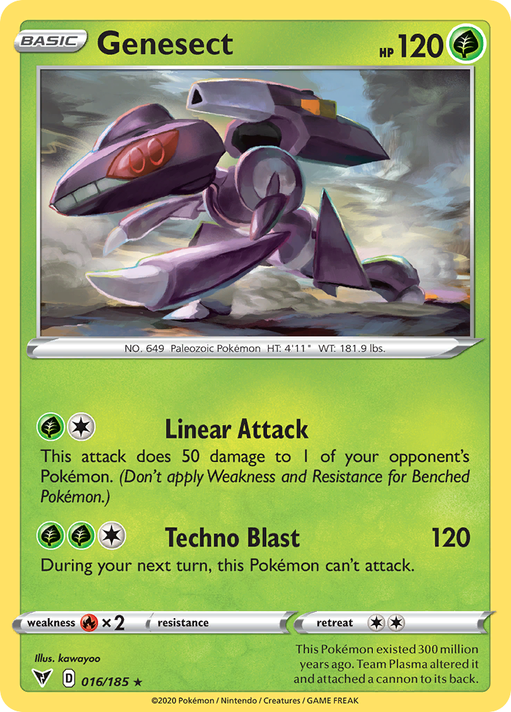 Vivid Voltage Holo Genesect #16/185