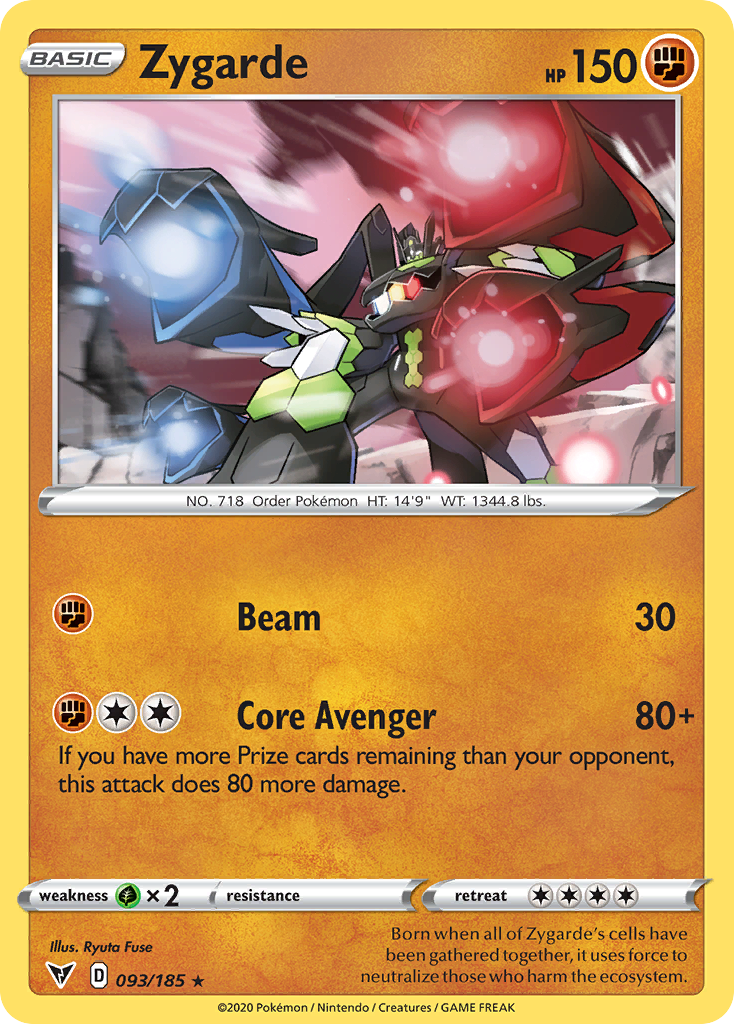 Vivid Voltage Holo Zygarde #93/185