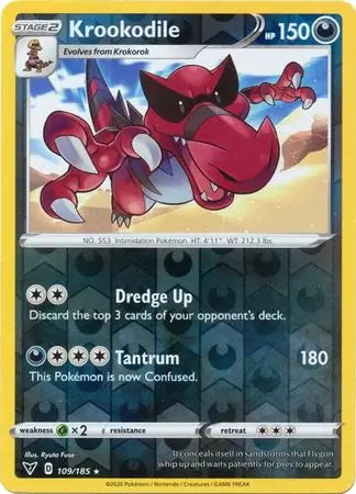 Vivid Voltage Krookodile #109/185 reverse holo