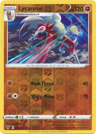Vivid Voltage Lycanroc #95/185 reverse holo