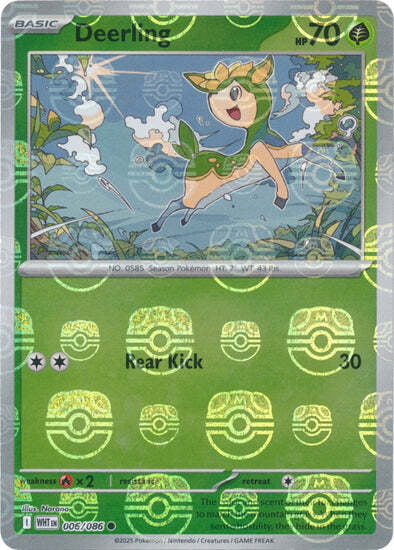 White Flare Deerling #6/86 Masterball Holo