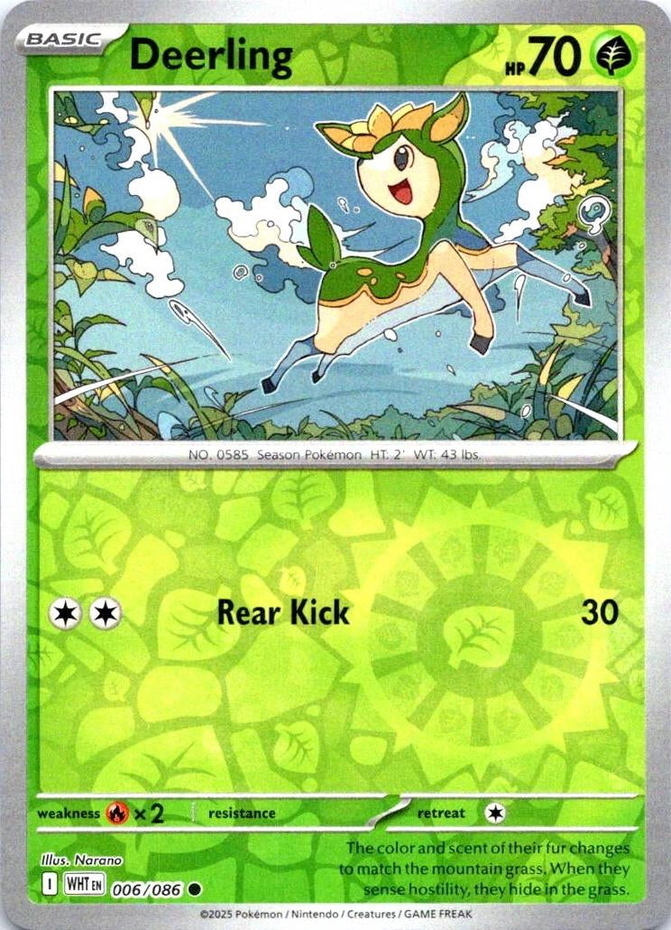 White Flare Deerling #6/86 Reverse Holo