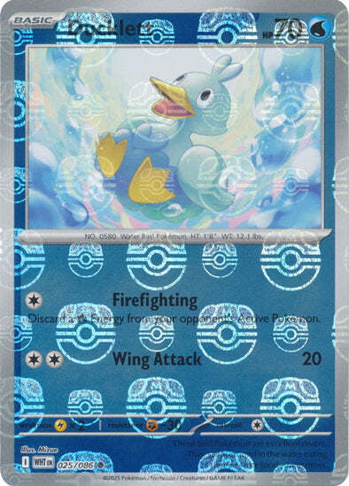 White Flare Ducklett #25/86 Masterball Holo