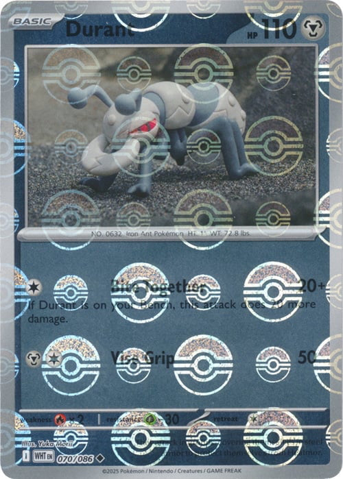 White Flare Durant #70/86 Pokeball Holo