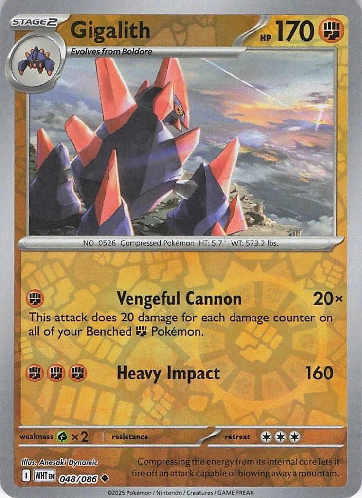 White Flare Gigalith #48/86 Reverse Holo
