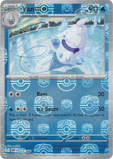 White Flare Vanillish #28/86 Masterball Holo