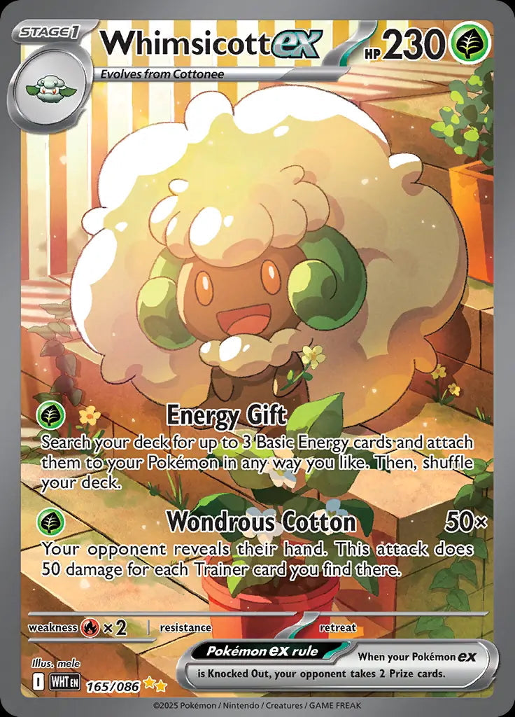 White Flare Whimsicott EX #165