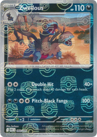 White Flare Zweilous #66/86 Masterball Holo