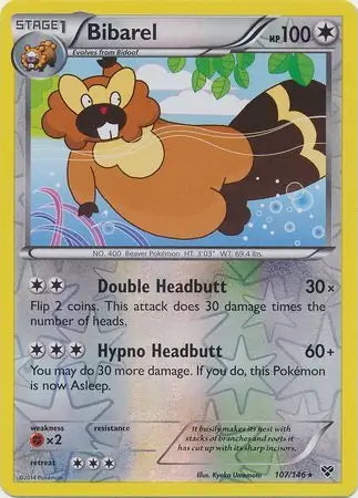 XY Bibarel #107/146 reverse holo