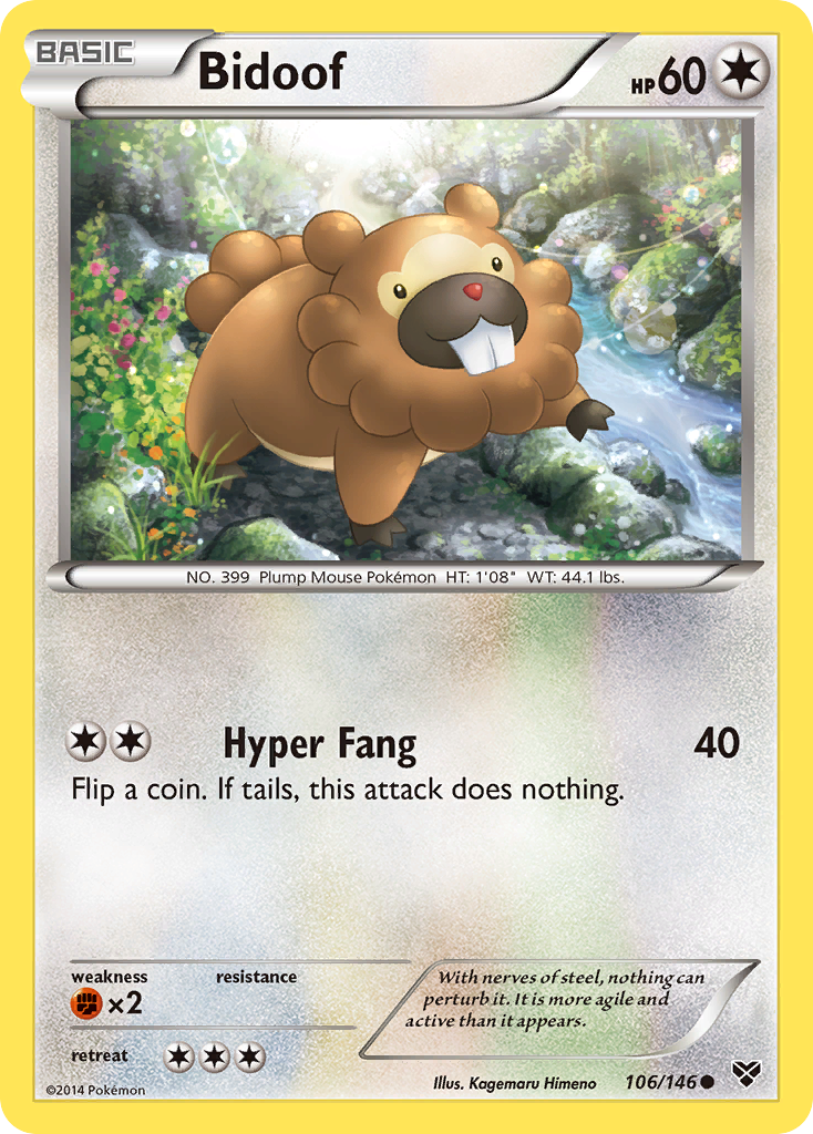 XY Bidoof #106/146