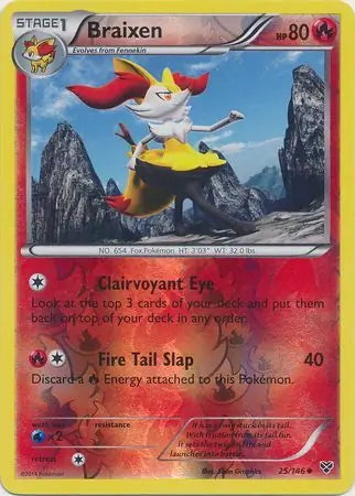 XY Braixen #25/146 reverse holo