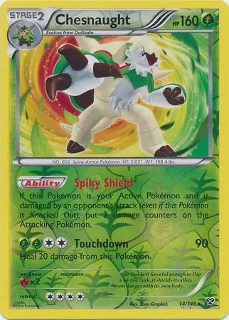 XY Chesnaught #14/146 reverse holo