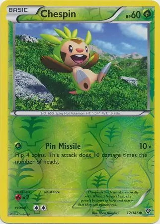 XY Chespin #12/146 reverse holo