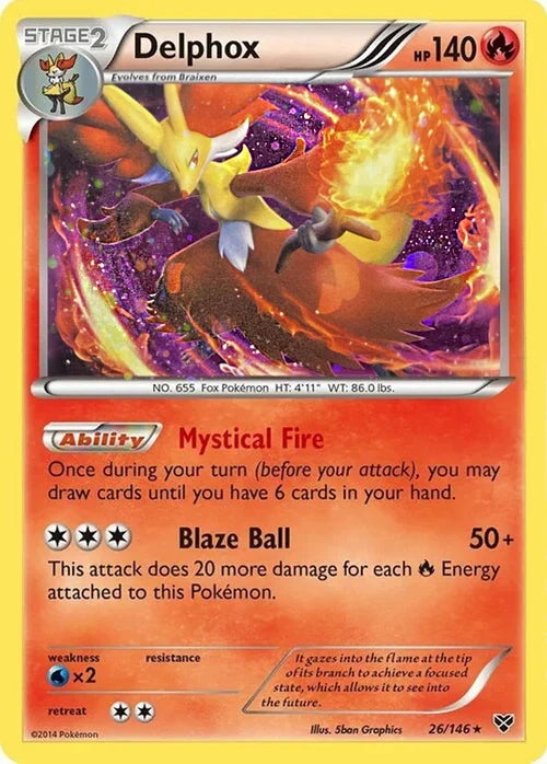 XY Cosmos Holo Delphox #26/146