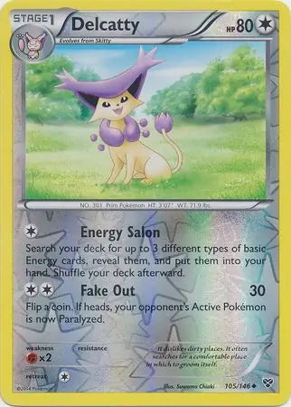 XY Delcatty #105/146 reverse holo