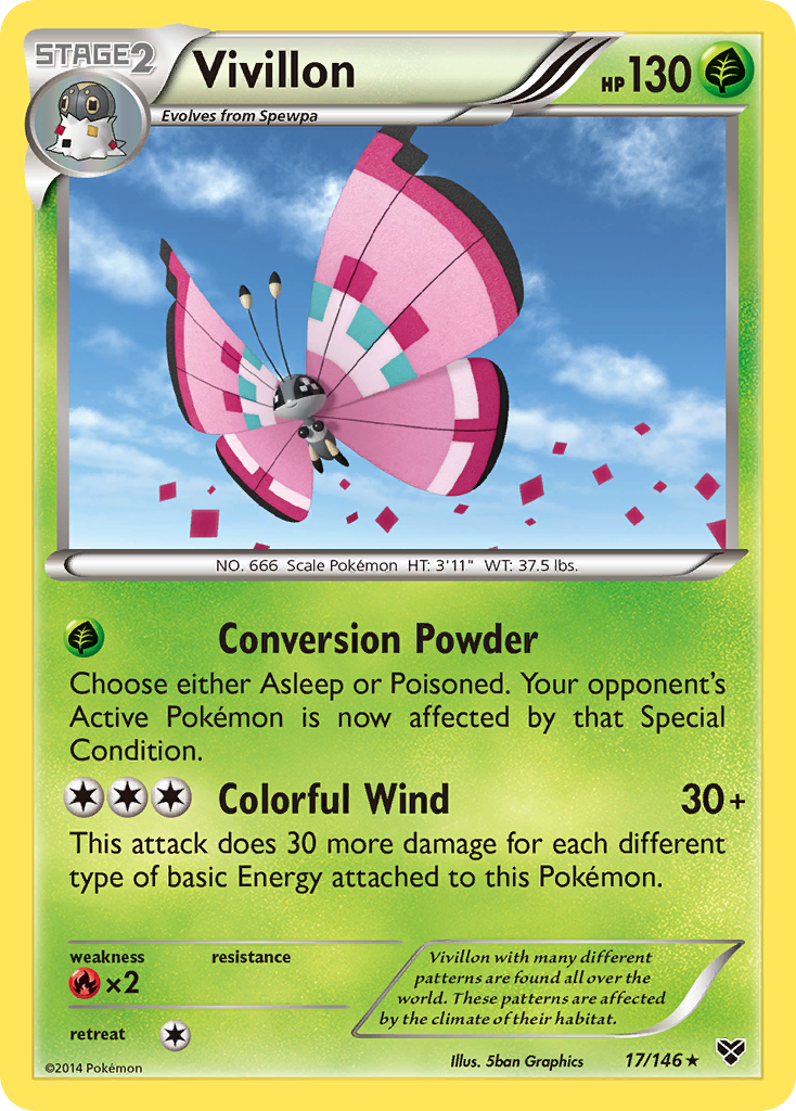 XY Holo Vivillon #17/146