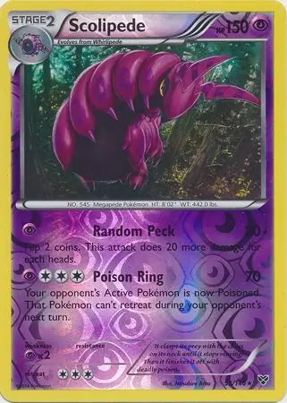 XY Scolipede #53/146 reverse holo