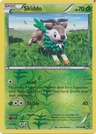XY Skiddo #18/146 reverse holo