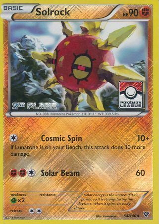 XY Solrock #64 Second Place League Promo