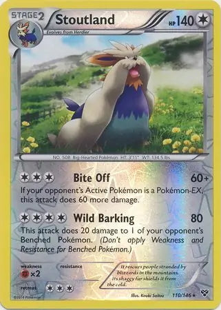 XY Stoutland #110/146 reverse holo