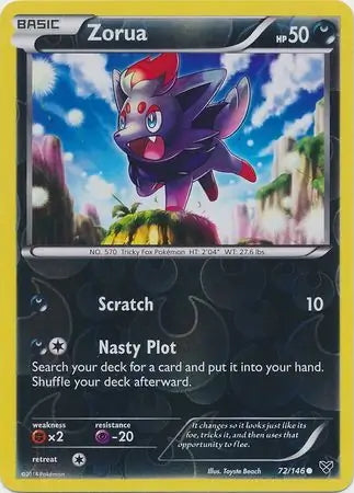 XY Zorua #72/146 reverse holo